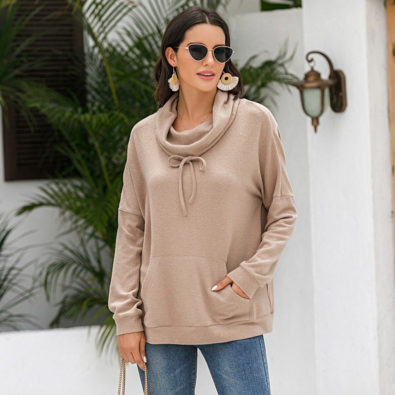 Cashmere Loose Long Sleeve Pullover Sweatshirt - Image 4
