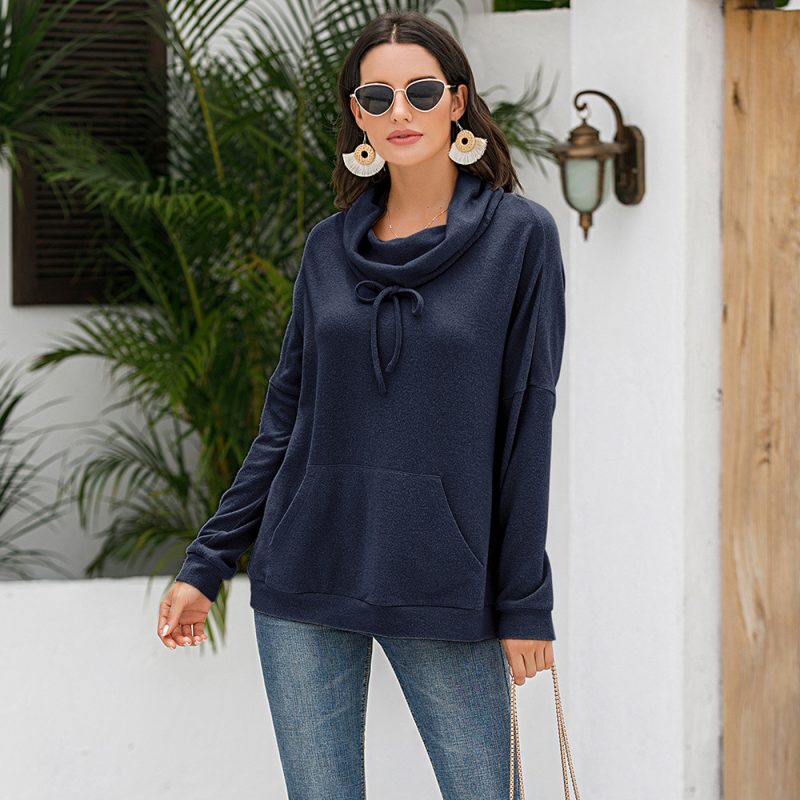 Cashmere Loose Long Sleeve Pullover Sweatshirt - Image 2