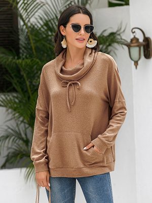 Cashmere Loose Long Sleeve Pullover Sweatshirt