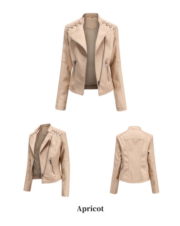 Spring/Autumn Women's Leather Jacket for Effortless Style - Image 8