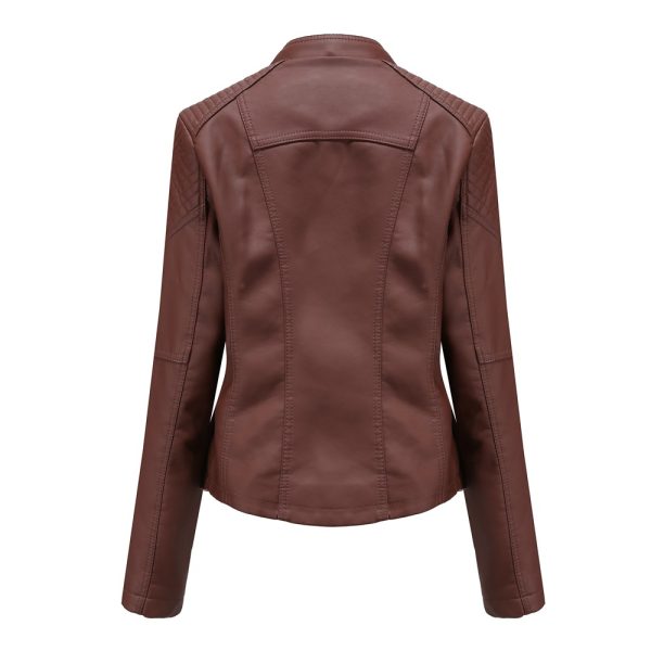 Spring/Autumn Women's Leather Jacket for Effortless Style - Image 4