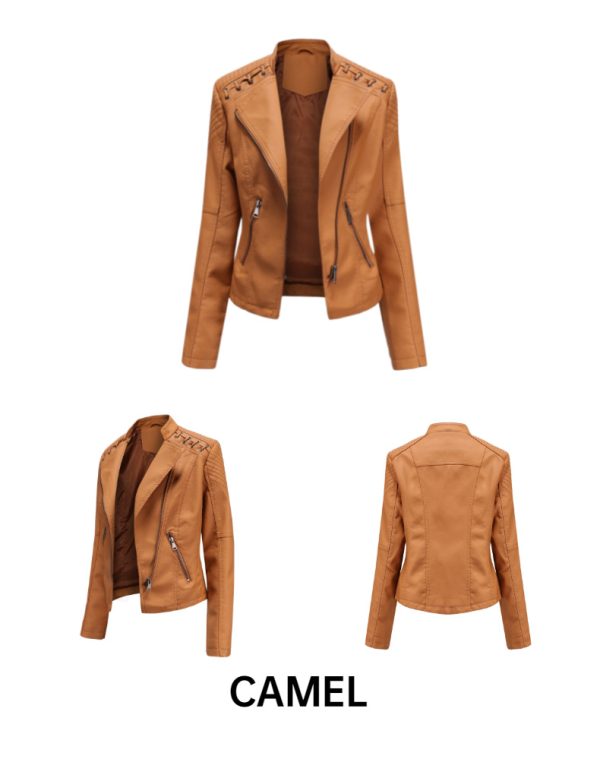 Spring/Autumn Women's Leather Jacket for Effortless Style - Image 7