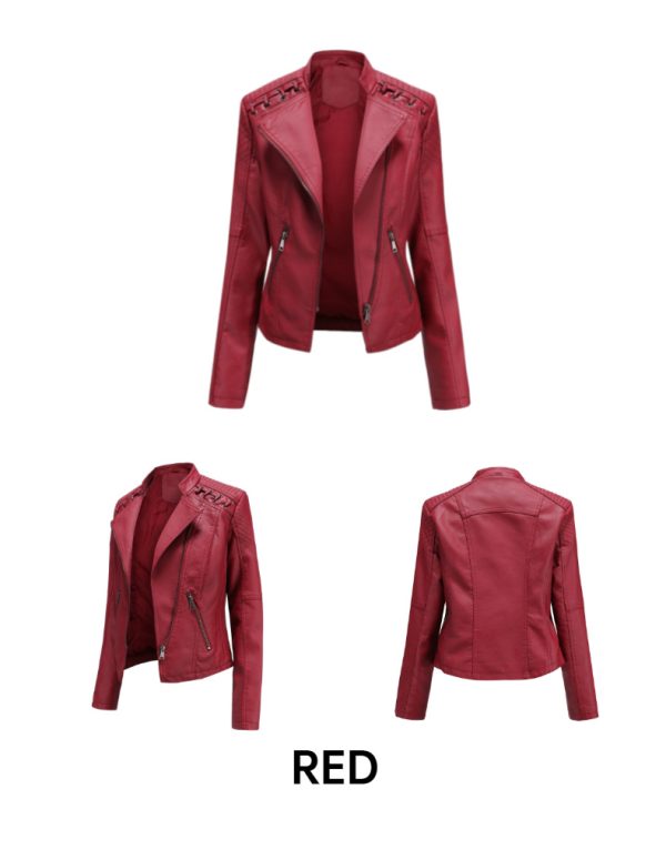 Spring/Autumn Women's Leather Jacket for Effortless Style - Image 6