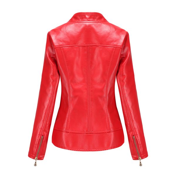 Faux Leather Thin Coat for Women – Ideal for Spring and Autumn - Image 3