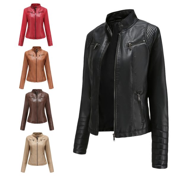 New Spring/Autumn Leather Jacket for Women - Image 2