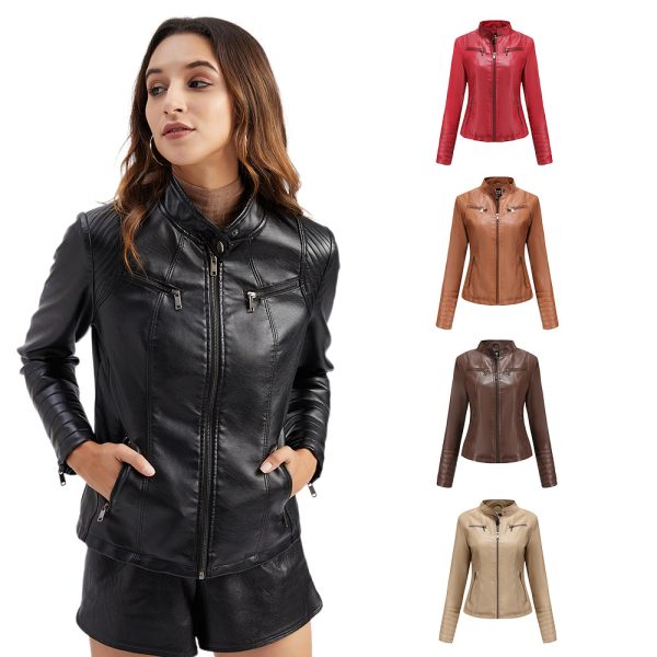 New Spring/Autumn Leather Jacket for Women - Image 3