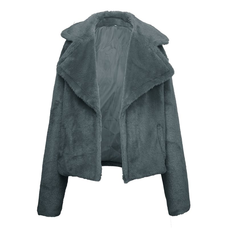Faux Fur Fox Fur Plush Coat - Image 4