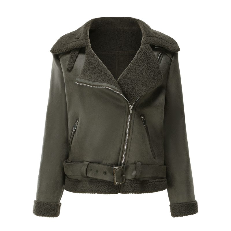 Faux Shearling Belted Jacket for Autumn/Winter - Image 8