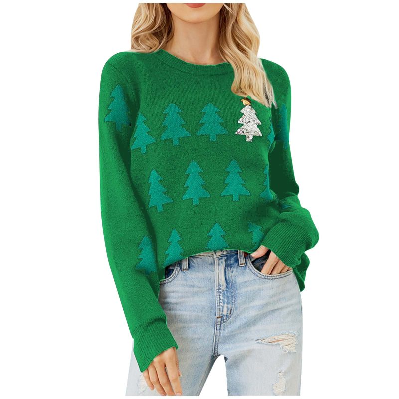 Christmas Tree Jacquard Pullover - Image 2