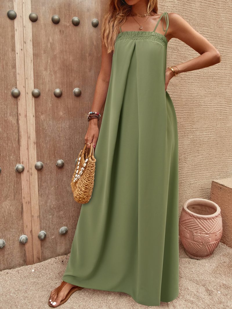 Solid Color Chest Pleated Tube Dress - Image 4