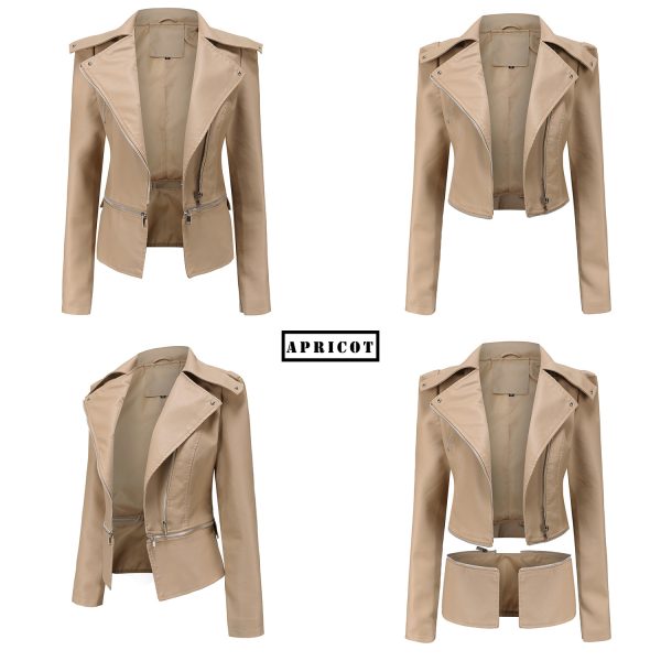 New Leather Coat with Detachable Hem for Women - Image 8