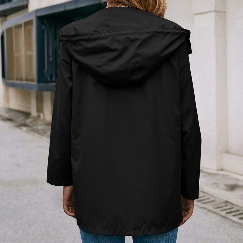 Waterproof Mid-Length Raincoat for Outdoor Hiking - Image 3