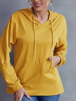 Cotton Loose Plus Size Hoodie with Pocket