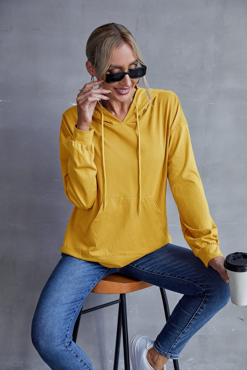 Cotton Loose Plus Size Hoodie with Pocket - Image 6
