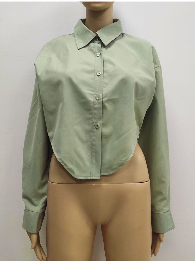 Irregular Asymmetric Long Sleeve Shirt for Women - Image 5