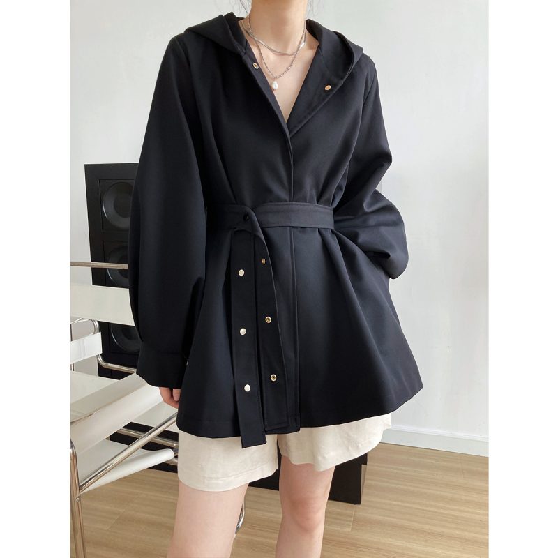 Elegant Lace-Up Trench Coat - Image 4