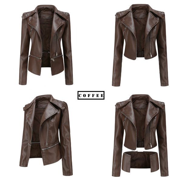 New Leather Coat with Detachable Hem for Women - Image 7