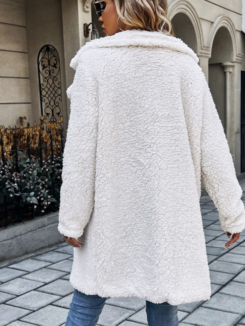 Double-Breasted Mid-Length Lambswool Trench Coat - Image 4