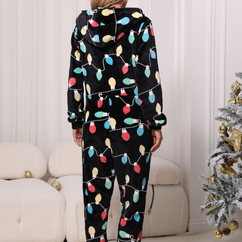 Round Neck Thermal Christmas Jumpsuit - Image 4