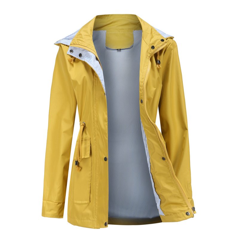 Detachable Hat Windbreaker for Plus Size Women - Image 4