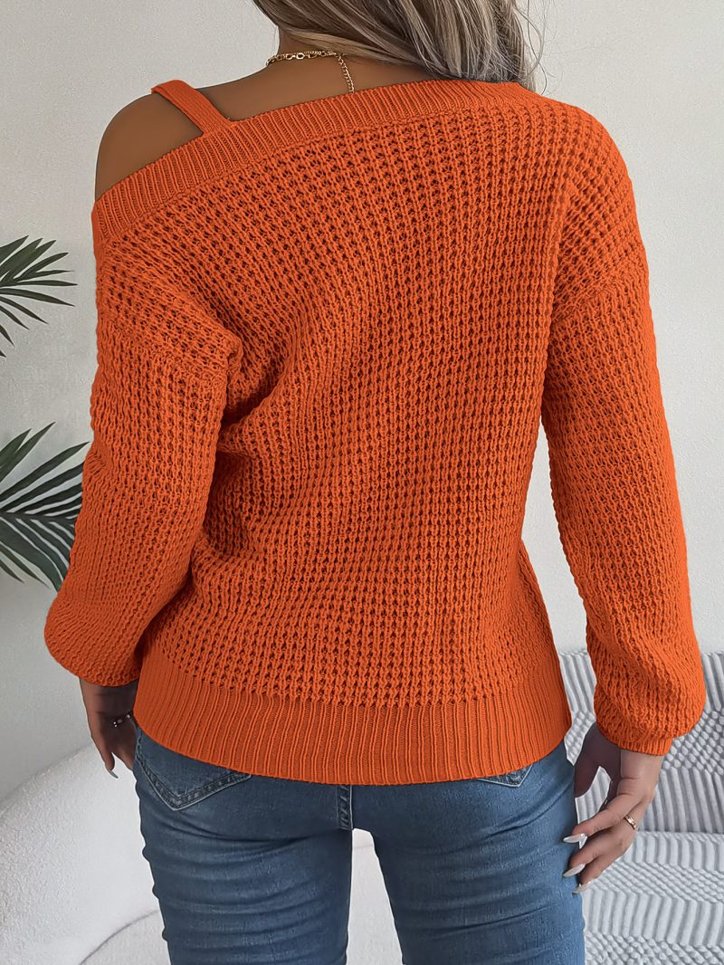 Cold-Shoulder Lantern Sleeve Sweater - Image 6
