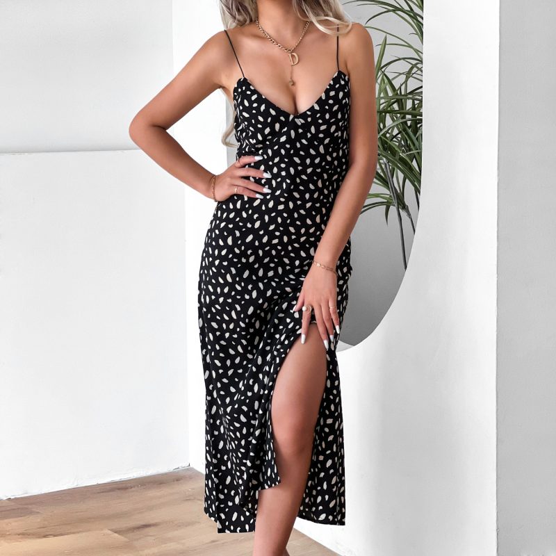 Sleeveless Split Dress for Women" - Image 3