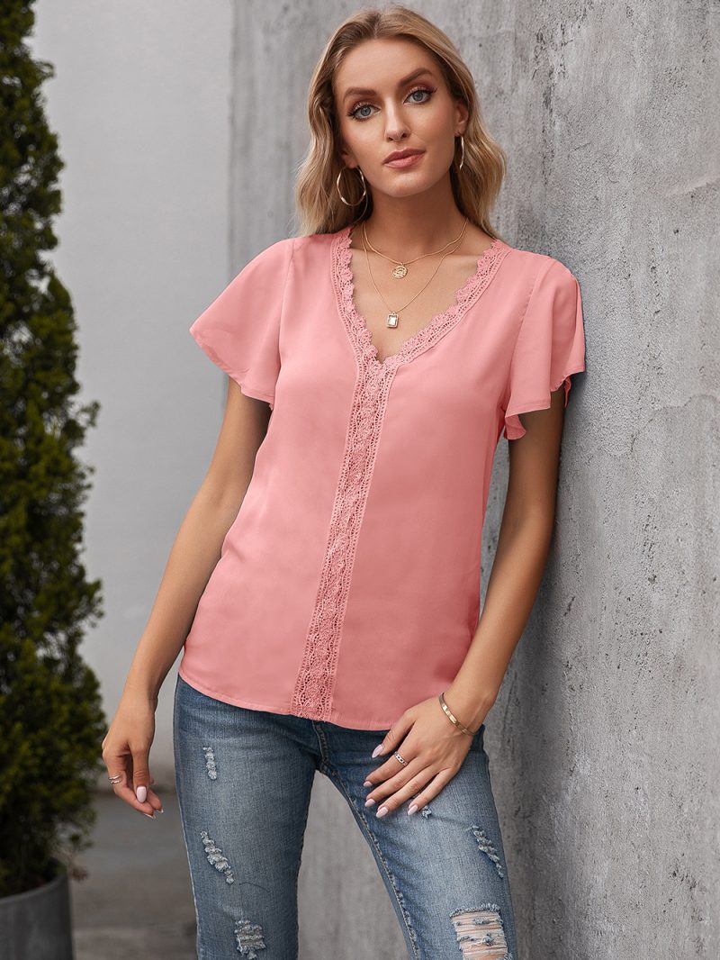 Summer V-Neck Hollow Out Casual Top - Image 5