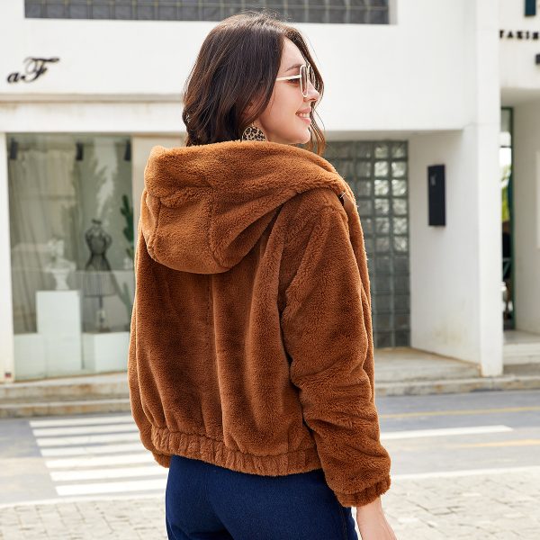 Hooded Plush Coat for Autumn/Winter - Image 2