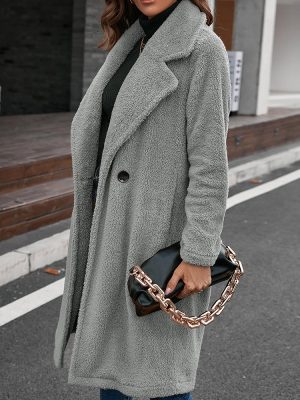 Office Plush Mid-Length Trench Coat