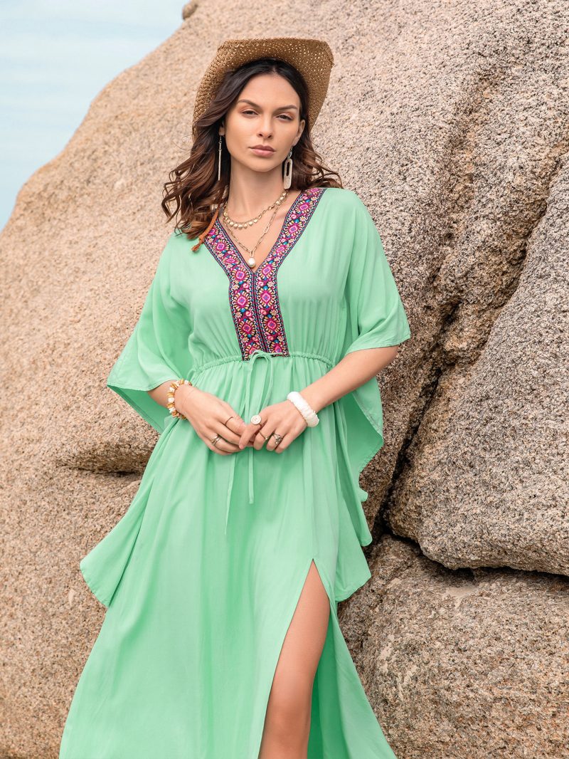 French Royal Loose Casual Silk Dress for Spring/Summer - Image 4
