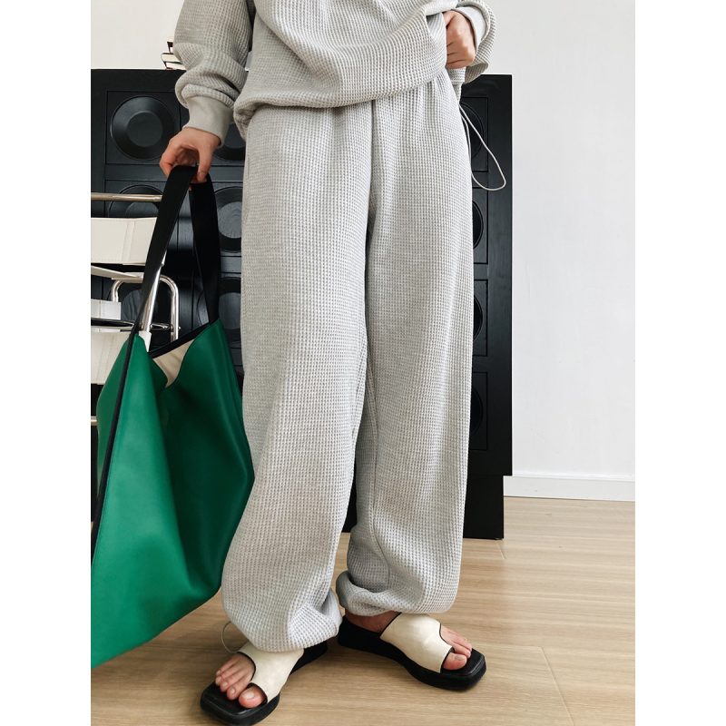 Korean-Style Waffle Sweater Set - Image 4