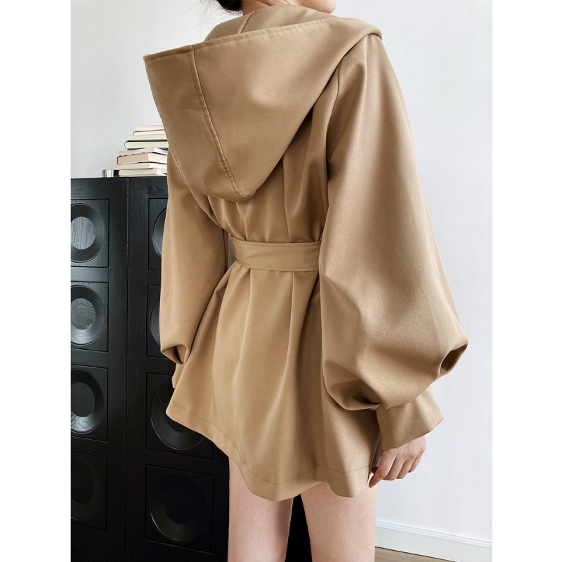 Elegant Lace-Up Trench Coat - Image 3