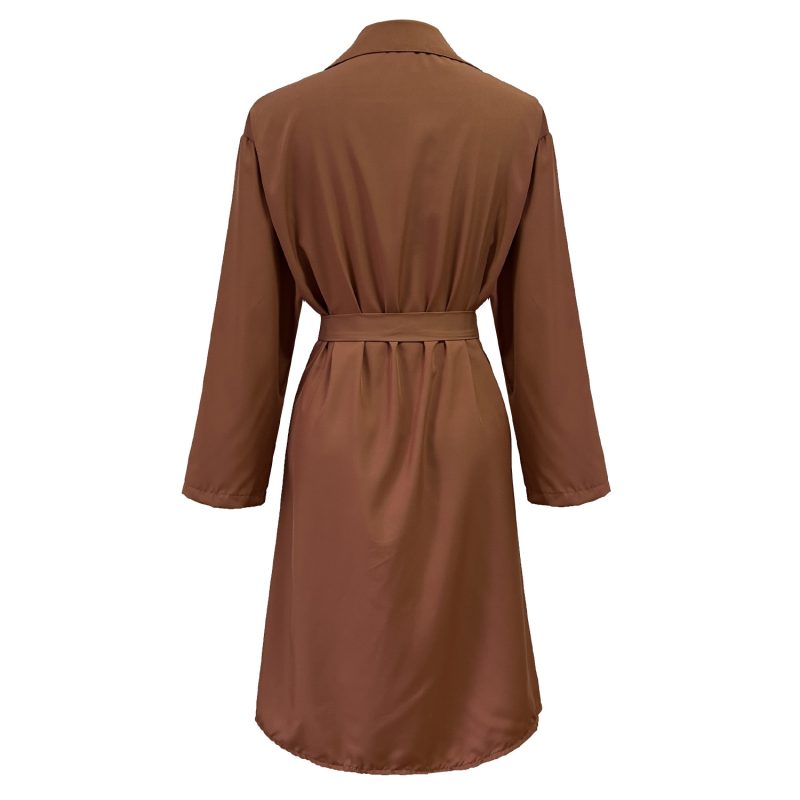 Classic Belted Long Coat for Women in Autumn/Winter - Image 2