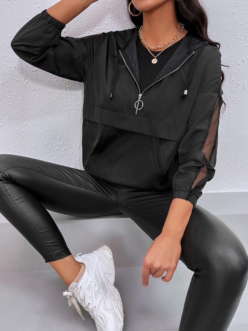 Hooded Long-Sleeved Zipper Sweater - Image 5