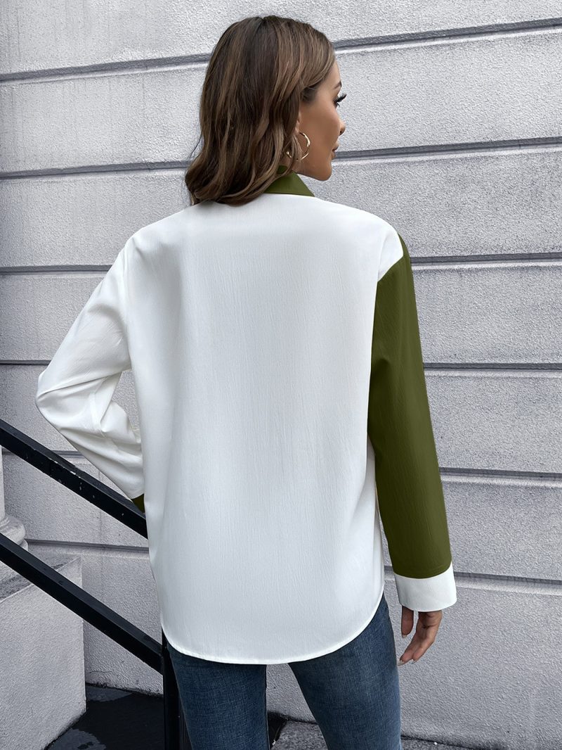 Single-Breasted Cardigan Collared Shirt - Image 2