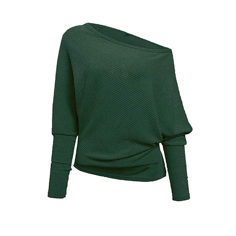 Off-Shoulder Loose Long-Sleeved Top - Image 4