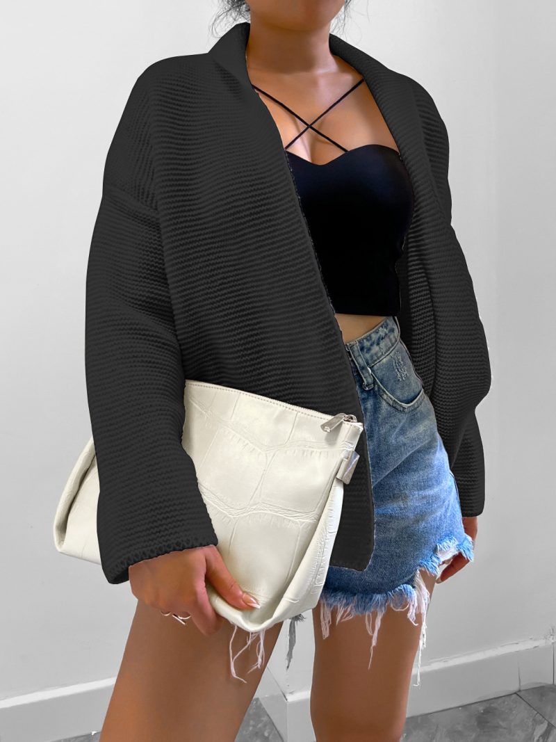 Lace-Up Knitted Coat for Women in Autumn/Winter - Image 4
