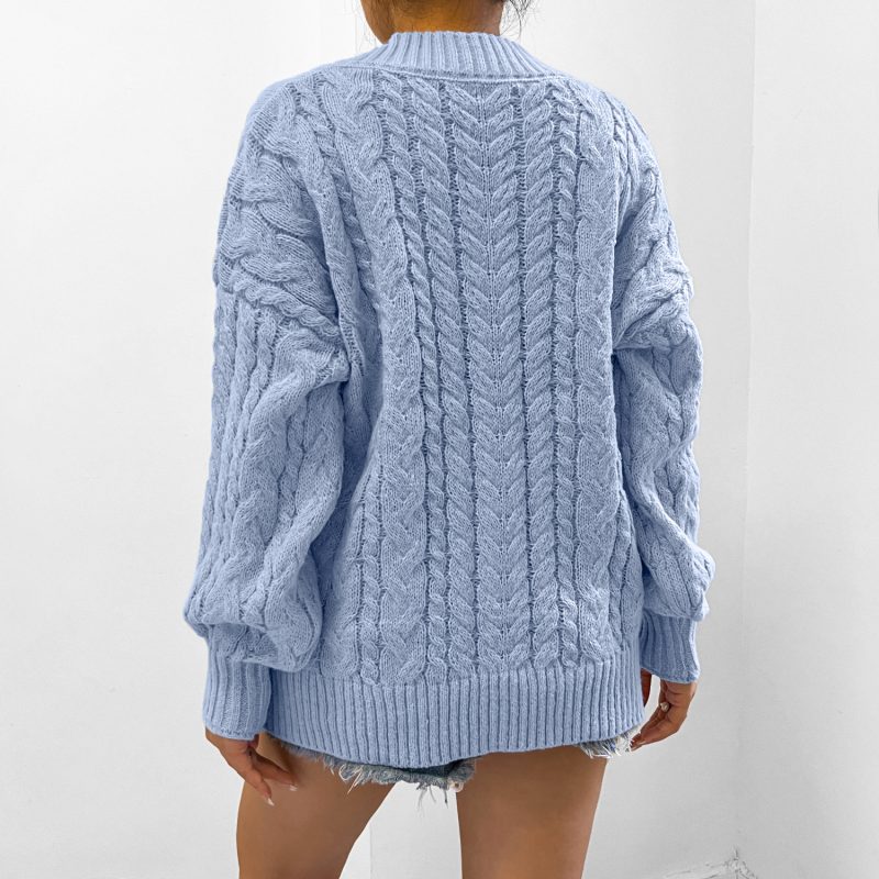 V-Neck Sweater for Women in Fall/Winter - Image 3