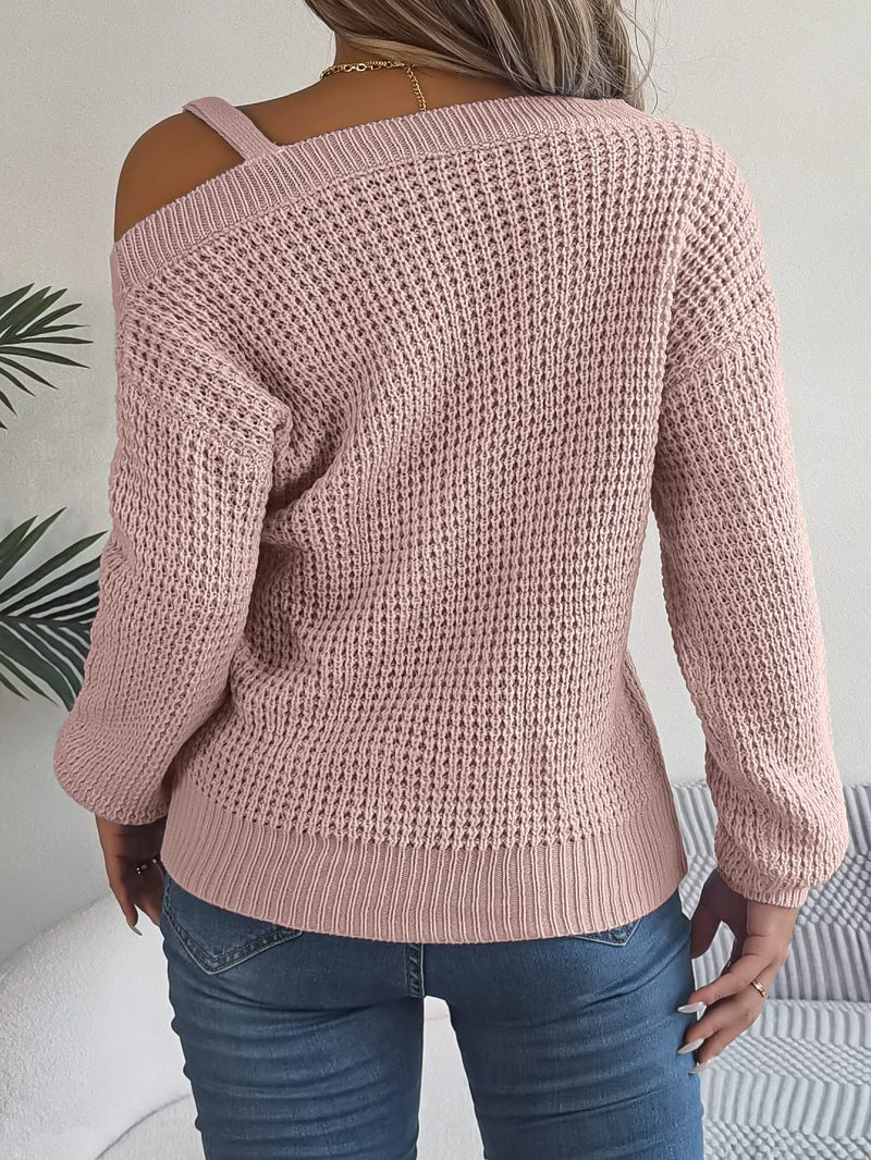 Cold-Shoulder Lantern Sleeve Sweater - Image 3