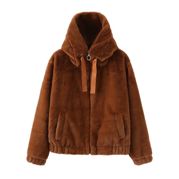 Hooded Plush Coat for Autumn/Winter - Image 4