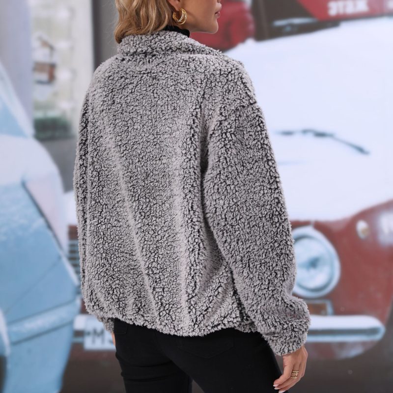 Double-Sided Bubble Velvet Loose Jacket - Image 4