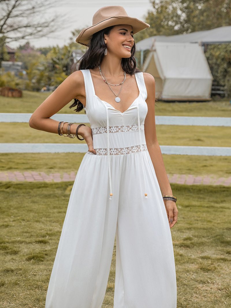 Bell Bottom Pants Spaghetti Straps Sleeveless Sexy Jumpsuit - Image 2