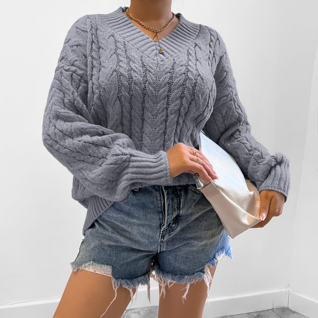 V-Neck Sweater for Women in Fall/Winter - Image 7
