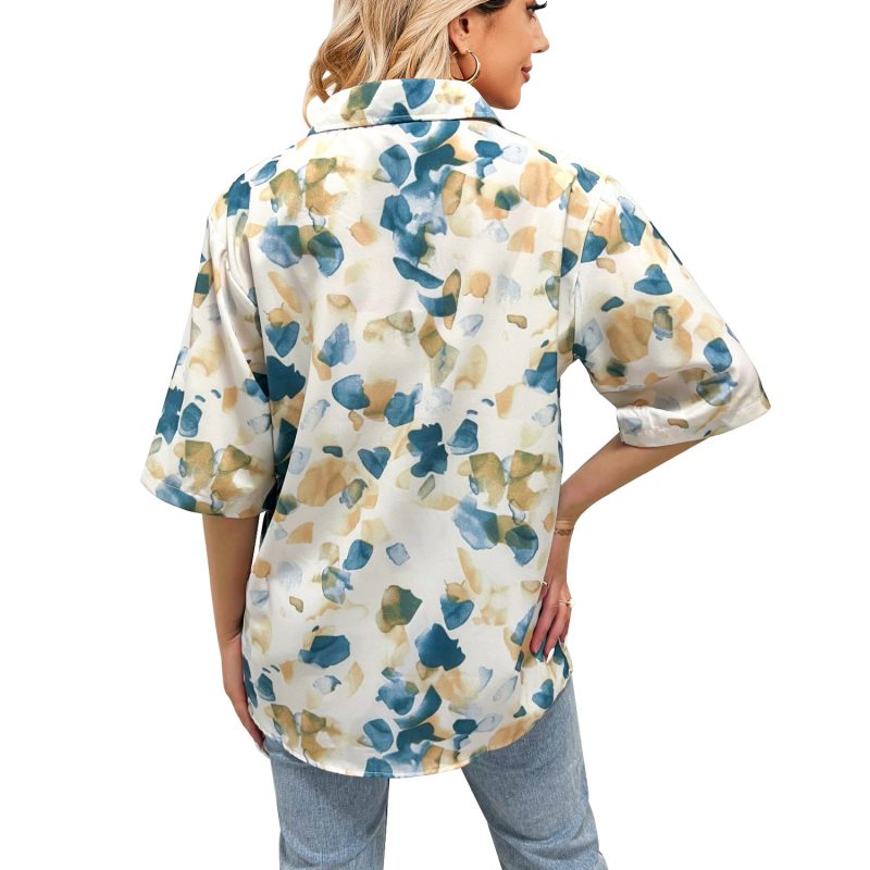 Single-Breasted Short Sleeve Top for Women in Summer - Image 3