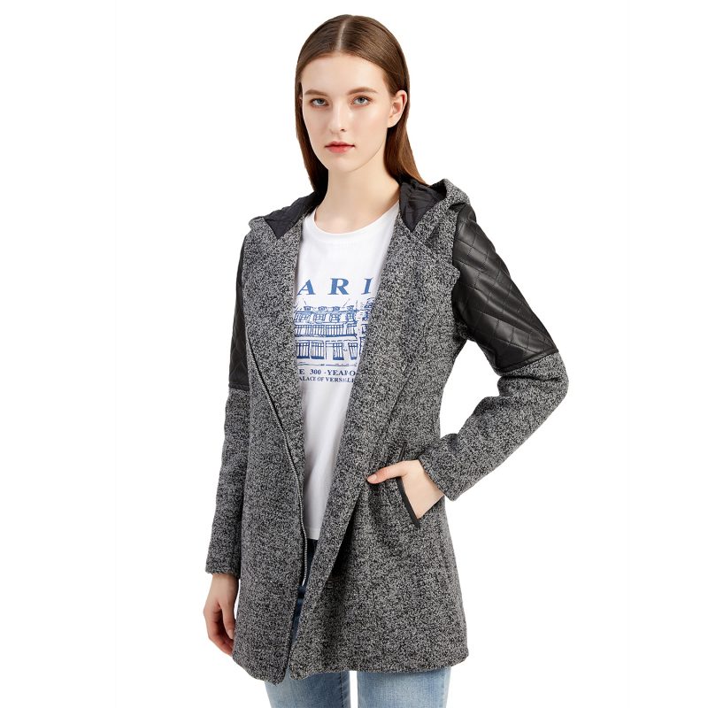 Hooded Woolen Coat for Women in Autumn/Winter - Image 2