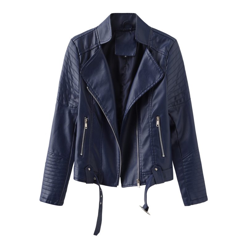 Belted Hipster Leather Jacket for Spring/Autumn - Image 7