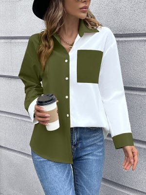 Single-Breasted Cardigan Collared Shirt