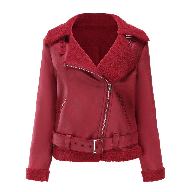 Faux Shearling Belted Jacket for Autumn/Winter - Image 9