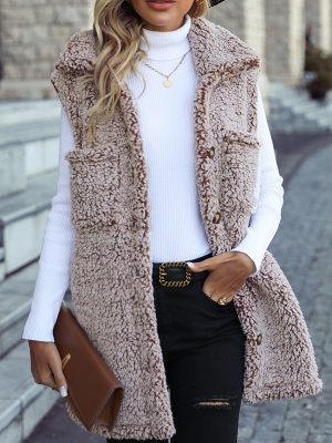 Sleeveless Faded Bubble Velvet Cardigan Vest