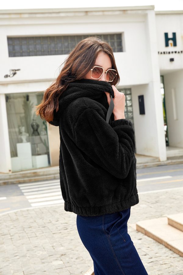 Hooded Plush Coat for Autumn/Winter - Image 6